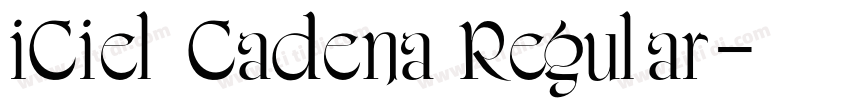 iCiel Cadena Regular字体转换